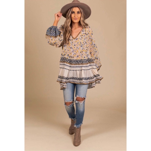 Free People Gardenia Tunic Size Large - Picture 5 of 12